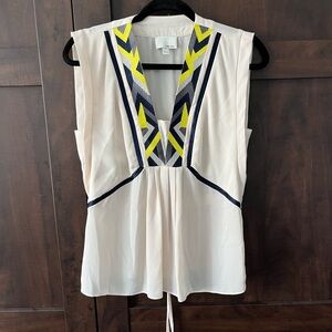 Cream Greylin tank with chevron detail small
